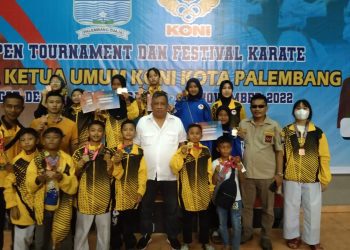 Ajang Open Tournamen Dan Festival Karate Piala Ketua Koni Kota Palembang Akhirnya Berakhir