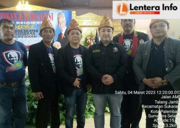 Pelantikan dan Deklarasi Satuan Relawan Ganjarist Sumatera Selatan Optimis Menang