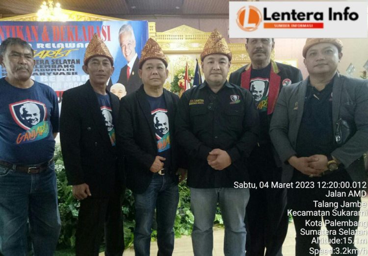 Pelantikan dan Deklarasi Satuan Relawan Ganjarist Sumatera Selatan Optimis Menang