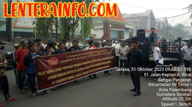 DPP LSM GRANSI Geruduk Kantor Gubernur Sumsel Dugaan Korupsi KKN dan OPD Provinsi Sumsel,