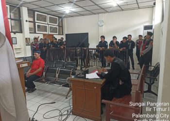 Sidang Pleidoi Perkara  Penusukan,H.Jamak,digelar di Pengadilan Negeri Palembang kelas 1A